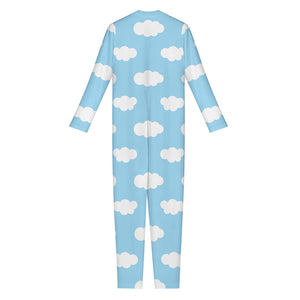 Sky Cloud Pattern Print Jumpsuit