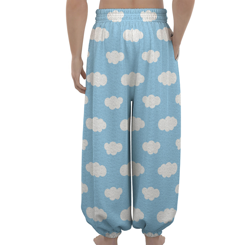 Sky Cloud Pattern Print Lantern Pants
