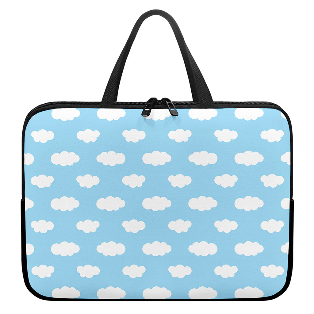 Sky Cloud Pattern Print Laptop Sleeve With Handle