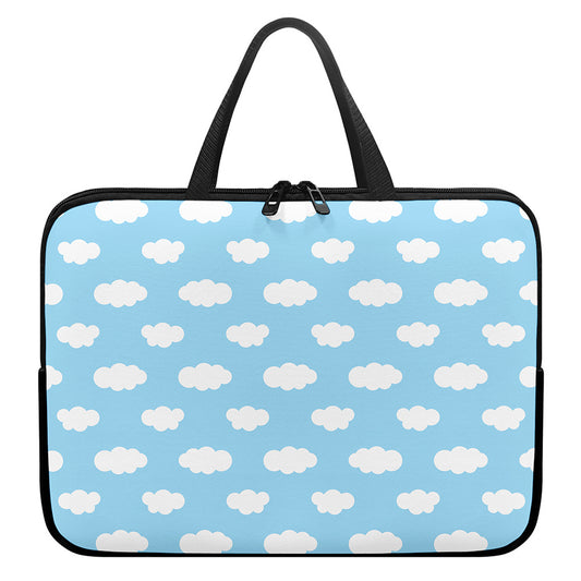 Sky Cloud Pattern Print Laptop Sleeve With Handle