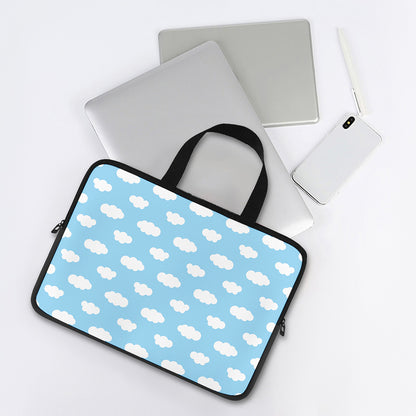 Sky Cloud Pattern Print Laptop Sleeve With Handle
