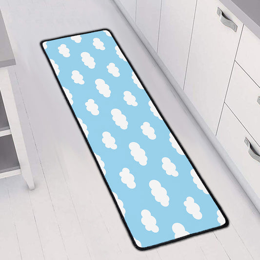 Sky Cloud Pattern Print Long Kitchen Mat