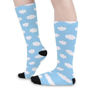 Sky Cloud Pattern Print Long Socks