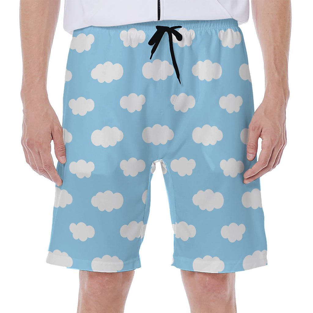 Sky Cloud Pattern Print Men's Beach Shorts