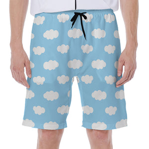 Sky Cloud Pattern Print Men's Beach Shorts