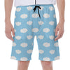 Sky Cloud Pattern Print Men's Beach Shorts