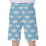 Sky Cloud Pattern Print Men's Beach Shorts