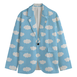 Sky Cloud Pattern Print Men's Blazer