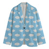 Sky Cloud Pattern Print Men's Blazer