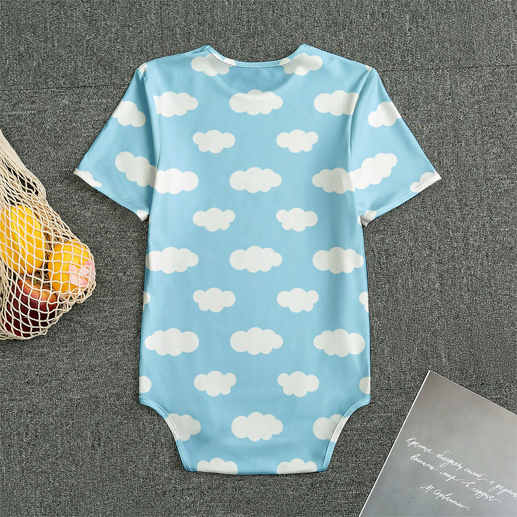 Sky Cloud Pattern Print Men's Bodysuit