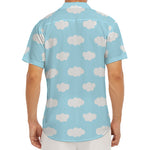 Sky Cloud Pattern Print Men's Deep V-Neck Shirt