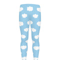 Sky Cloud Pattern Print Men's Leggings