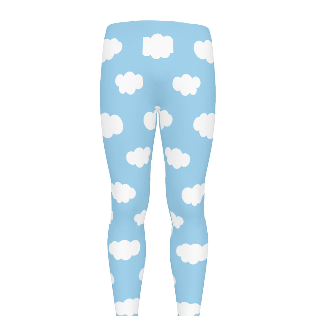 Sky Cloud Pattern Print Men's leggings