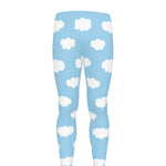 Sky Cloud Pattern Print Men's leggings