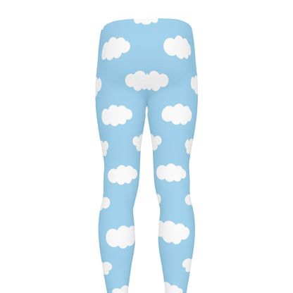 Sky Cloud Pattern Print Men's leggings