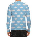Sky Cloud Pattern Print Men's Long Sleeve Rash Guard