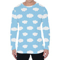 Sky Cloud Pattern Print Men's Long Sleeve T-Shirt