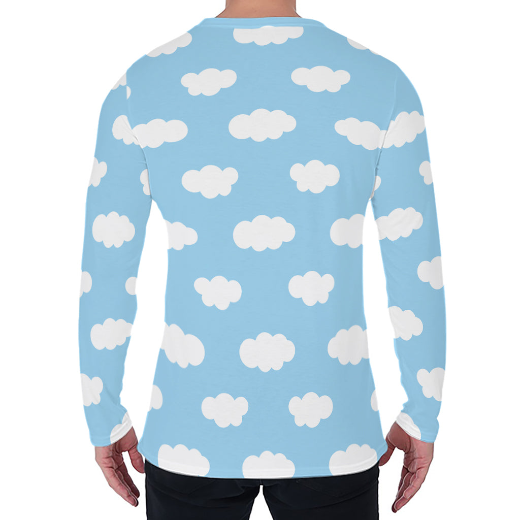 Sky Cloud Pattern Print Men's Long Sleeve T-Shirt