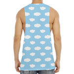 Sky Cloud Pattern Print Men's Muscle Tank Top