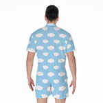 Sky Cloud Pattern Print Men's Rompers