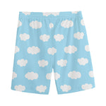 Sky Cloud Pattern Print Men's Sports Shorts