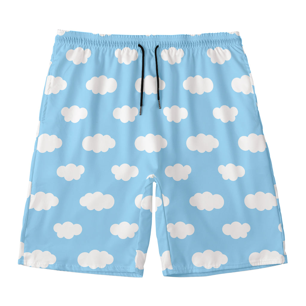 Sky Cloud Pattern Print Men's Swim Trunks
