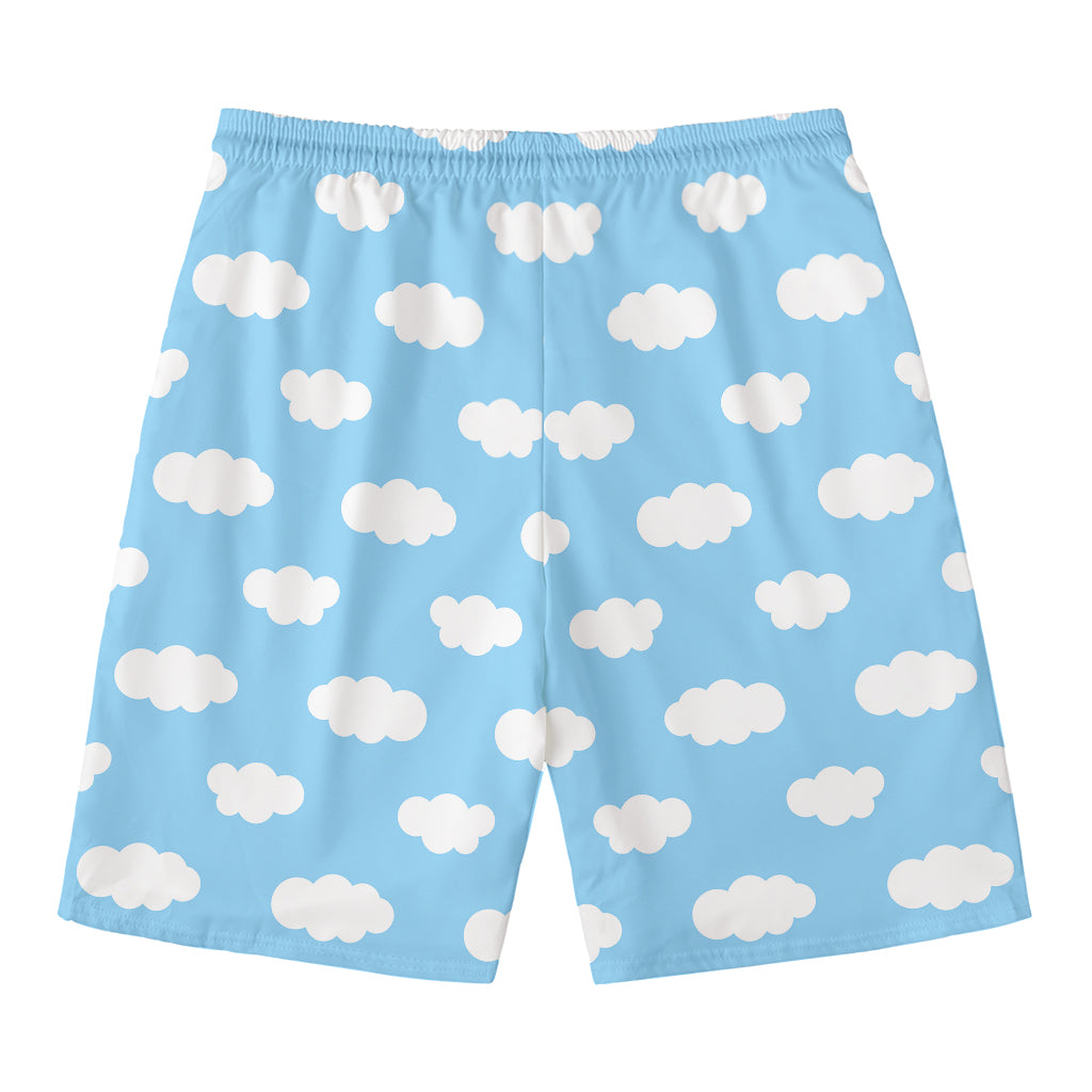 Sky Cloud Pattern Print Men's Swim Trunks