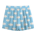 Sky Cloud Pattern Print Mesh Shorts
