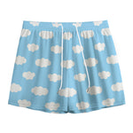 Sky Cloud Pattern Print Mesh Shorts