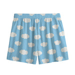 Sky Cloud Pattern Print Mesh Shorts