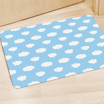 Sky Cloud Pattern Print Polyester Doormat