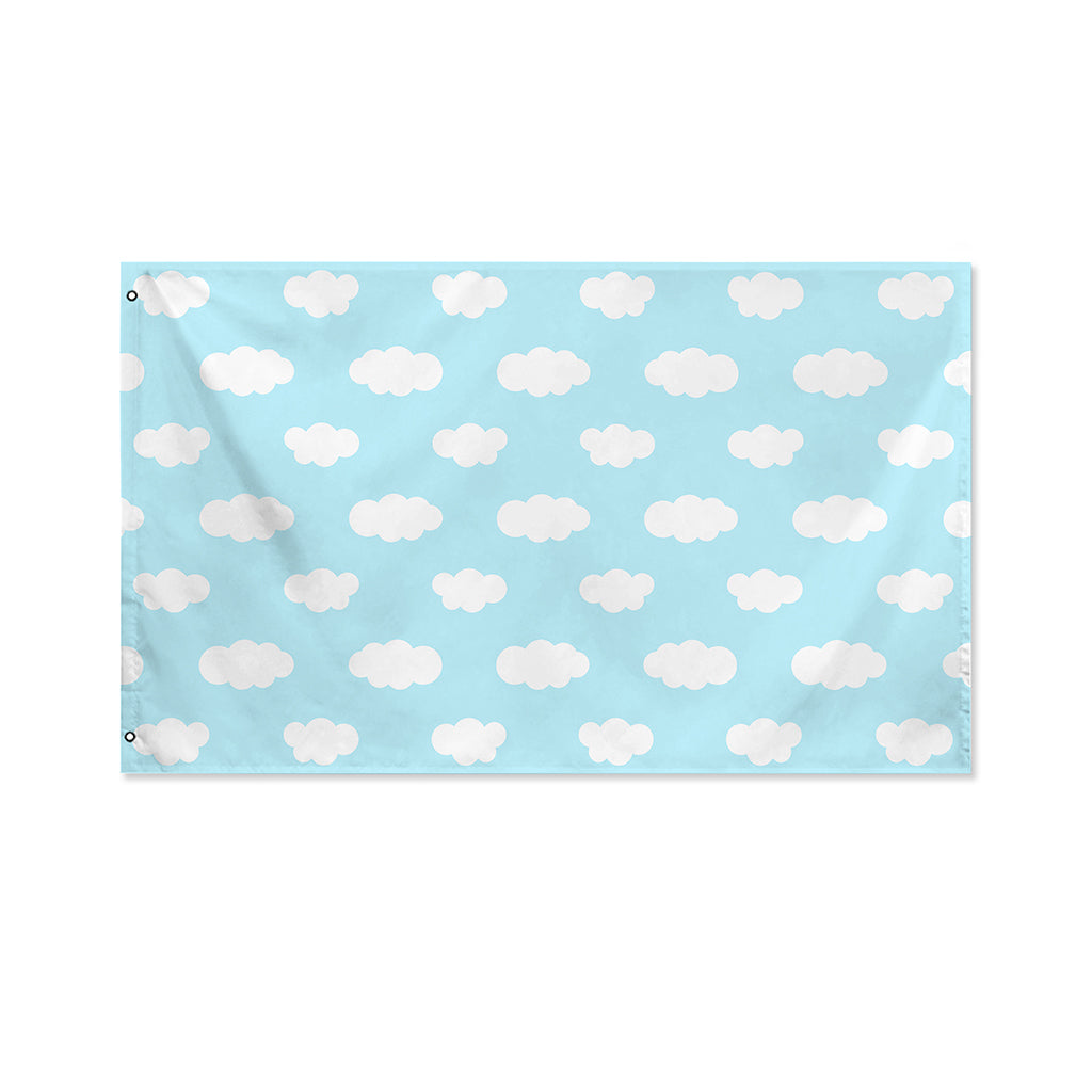 Sky Cloud Pattern Print Polyester Flag