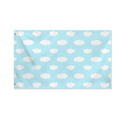 Sky Cloud Pattern Print Polyester Flag