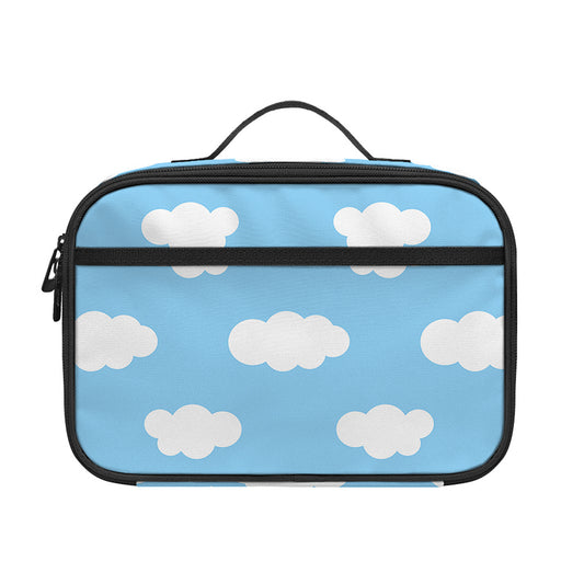 Sky Cloud Pattern Print Portable Lunch Bag