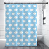 Sky Cloud Pattern Print Premium Shower Curtain