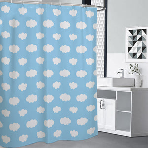 Sky Cloud Pattern Print Premium Shower Curtain