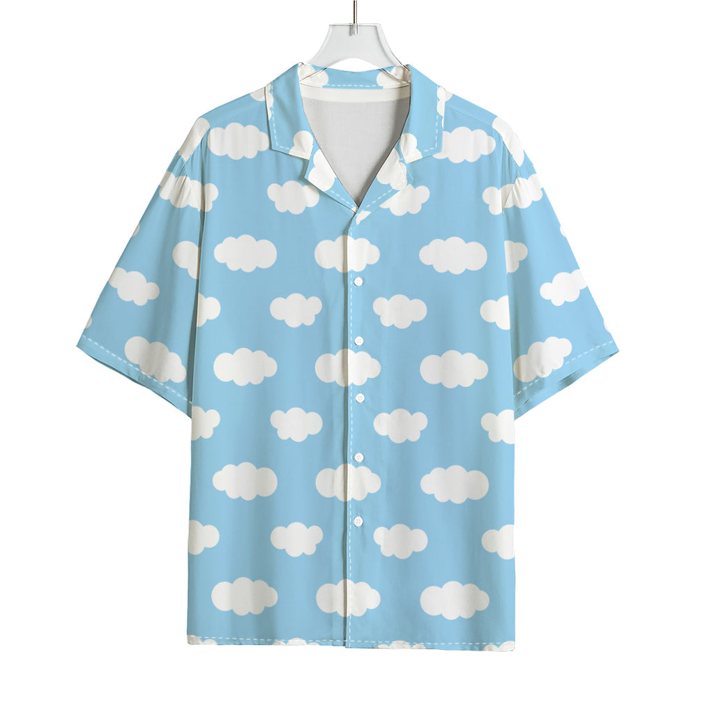 Sky Cloud Pattern Print Rayon Hawaiian Shirt