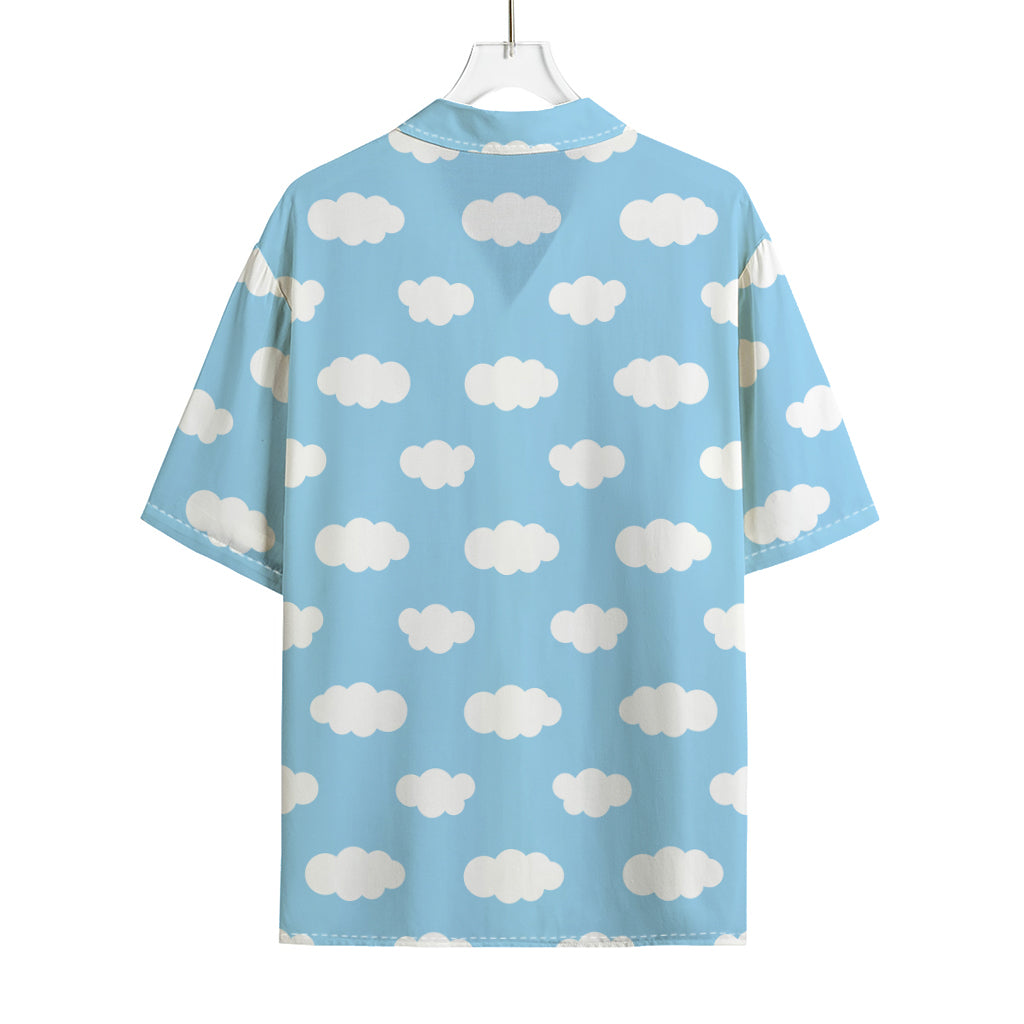 Sky Cloud Pattern Print Rayon Hawaiian Shirt