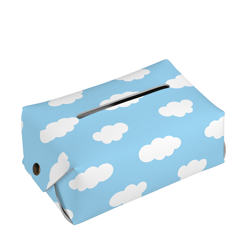 Sky Cloud Pattern Print Rectangle Tissue Box Cover