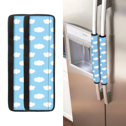 Sky Cloud Pattern Print Refrigerator Handle Covers
