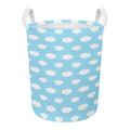 Sky Cloud Pattern Print Round Laundry Basket