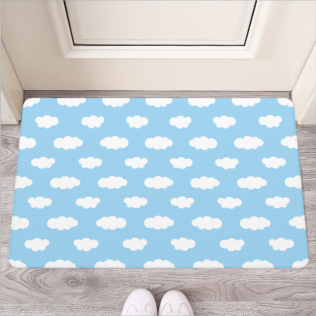 Sky Cloud Pattern Print Rubber Doormat