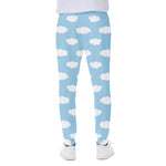 Sky Cloud Pattern Print Scuba Joggers