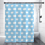 Sky Cloud Pattern Print Shower Curtain