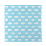 Sky Cloud Pattern Print Silk Bandana
