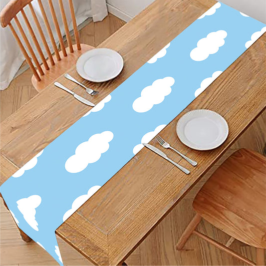 Sky Cloud Pattern Print Table Runner
