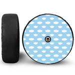 Sky Cloud Pattern Print Tire Cover With Camera Hole