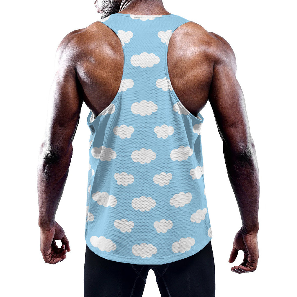 Sky Cloud Pattern Print Training Tank Top