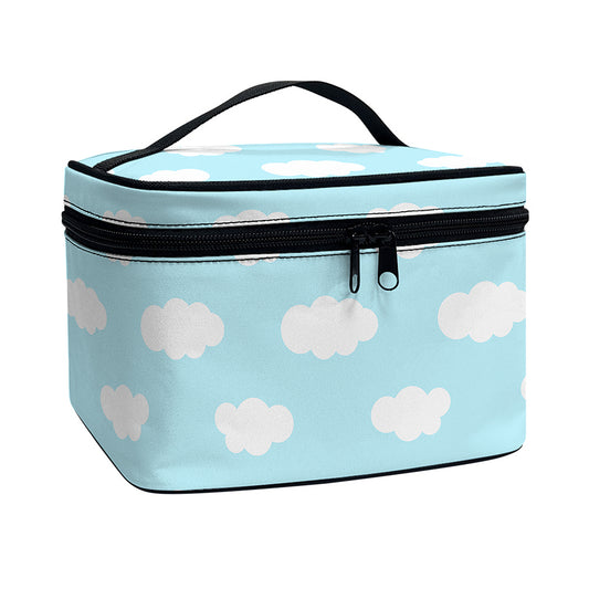 Sky Cloud Pattern Print Travel Makeup Bag
