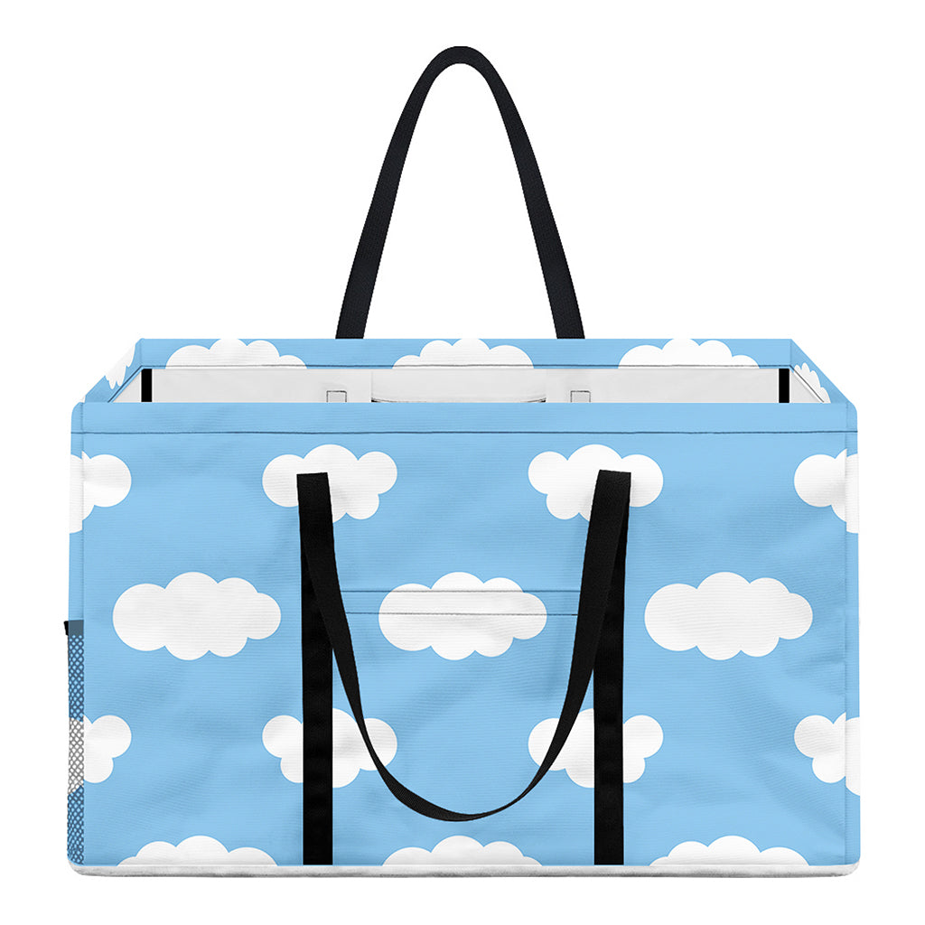 Sky Cloud Pattern Print Utility Tote Bag